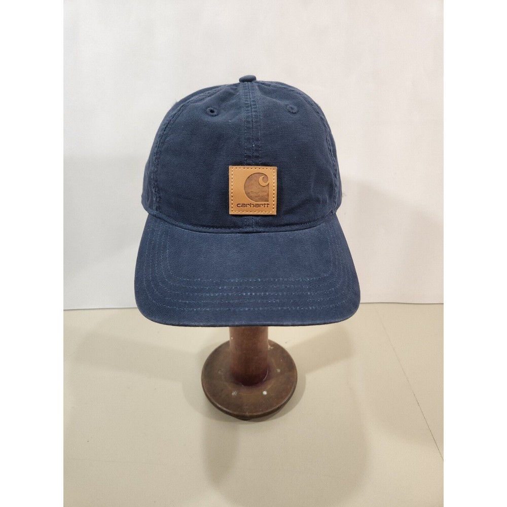 Carhartt Hat Cap Strap Back Blue Brown Adjustable Work Wear Outdoors RN14806